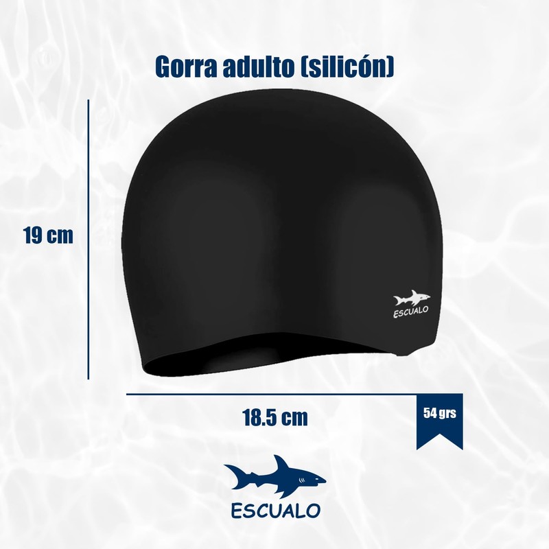 escualo Gorra para Natacion Unisex Adulto Modelo Gx60 (Silicon) Impermeable,