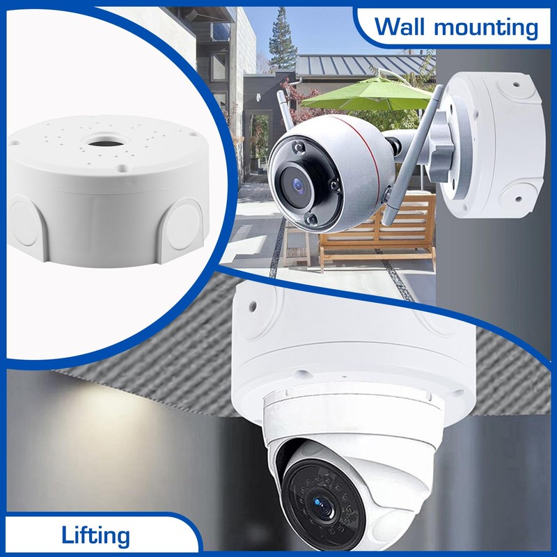 WANDGU 4 Pieces Camera Junction Box: Hemispherical Surveillance Camera Mounting