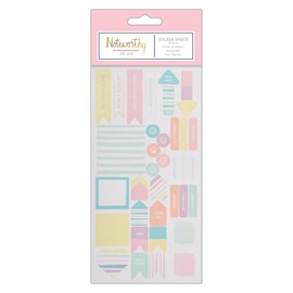 Noteworthy Pastel Hues - Sticker Sheet (68 pieces)