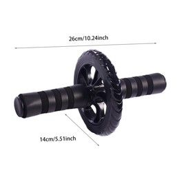 Sosoport Ab Roller Wheel Durable Muscle Trainer with Non Slip Handles for Core Strengthening Home Gym Exercise Equipment Black