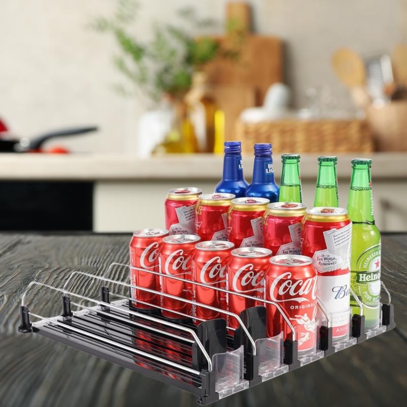 BeverageCarousel Pro: Automatic Drink Dispenser/Organizer Kitchen Utensils Stainless Steel -