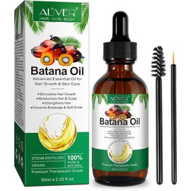 60ml Batana öl für Haare, Reines und Natürliches Batana Öl, Kaltgepresst ätherisches Batana-Öl für die Hautpflege, Batana Oil Organic für Haare, Fördert das Haarwachstum, Beugt Haarausfall (60ML)