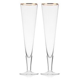 Mikasa Gold Champagne Flutes, Set of 2