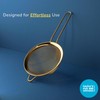 Heavy-Duty 14cm Gold Colour Sieve - Fine Mesh Strainer with