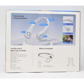 Jisulife Portable Personal Neck Fan 2 Pack Rechargeable Hands Free Bladeless