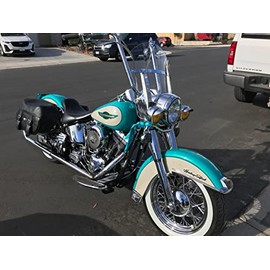 Sled Shields 15" Clear Replacement Windshield Compatible with Harley Davidson Heritage Softail FLSTC, Fat Boy FLSTF, Softail Deluxe FLSTN