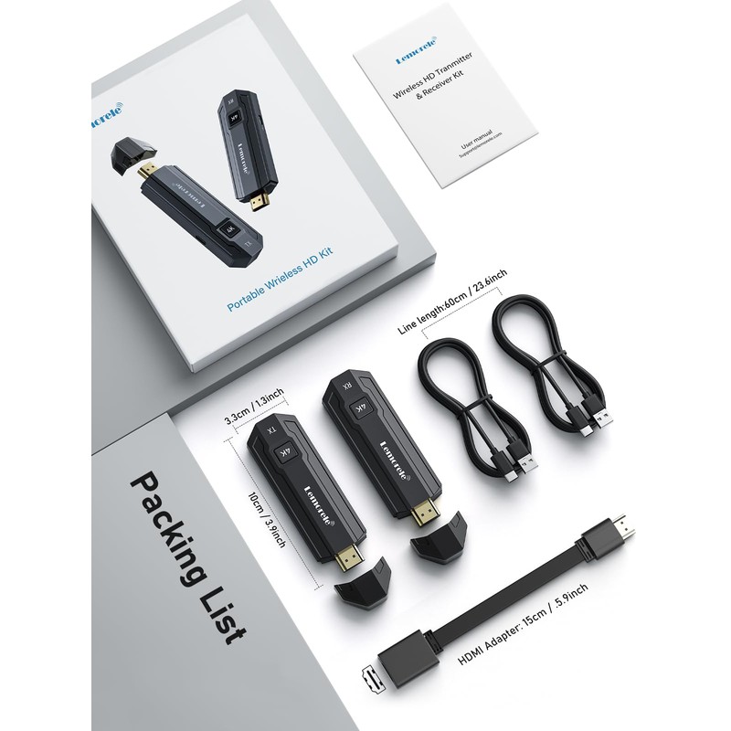 Lemorele HDMI Wireless Television 4K,5G Wireless HDMI Transmitter and Receiver