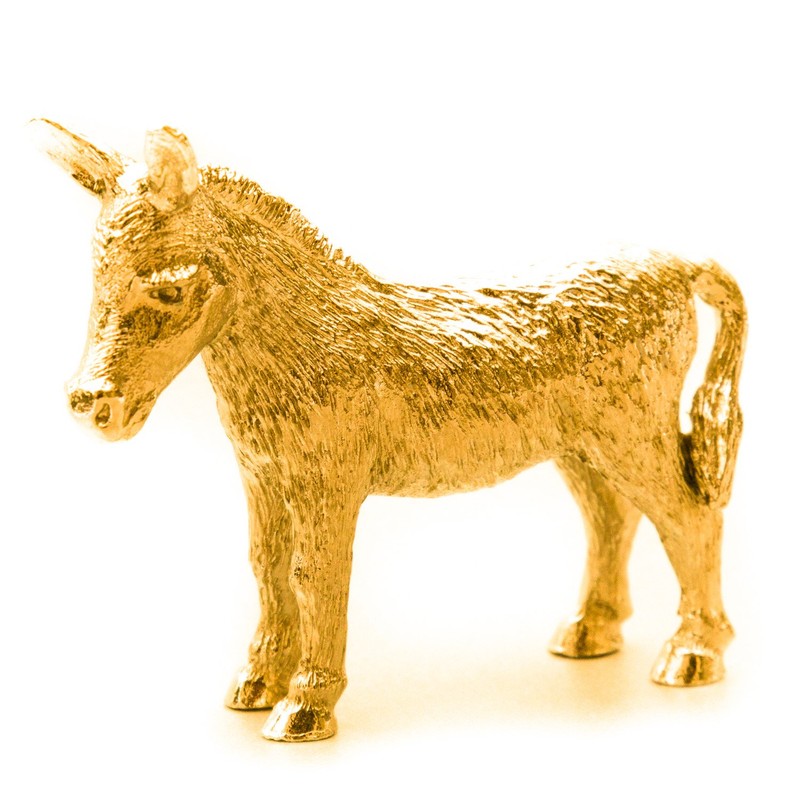 Donkey 22ct Gold Plated Made in England Animal Art Figure