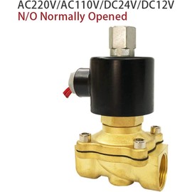 MUOBSBJRX Electric Solenoid Valve 1/4 3/8 1/2 3/4 1 Inch DN8/10/15/20/25/50 Normally Opened PneumaticWater Oil Air 12V/24V/220V/110V Useful (Color : Ac220v, Size : DN15)