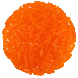 FirstChoiceCandy Sweet & Sour Gummy Worms, Multi Flavors and Solid Colors (5 Pound, Orange)