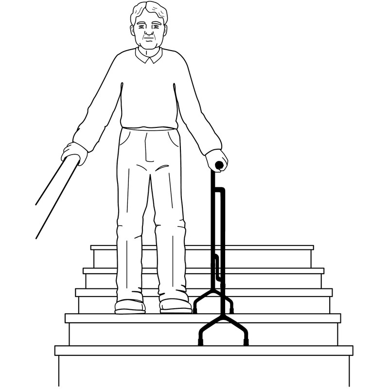 Rock Steady Cane Stair Assist Cane – Less Effort Going