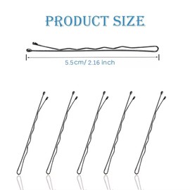 200 Pack Hair Bobby Pins Black with Cute Case, Bobby Pins for Buns, Premium Hair Pins for Kids, Girls and Women, Great for All Hair Types