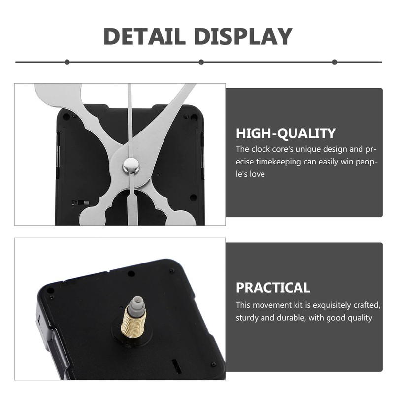 DOITOOL 4Pcs Quartz s Non-Ticking Silent Clock Mechanism with 16
