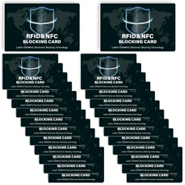 RFID Blocking Card 24 Pack, Advanced Non-Contact NFC Debit Credit Card Passport Protection,Wallet Protector Blocker Guard