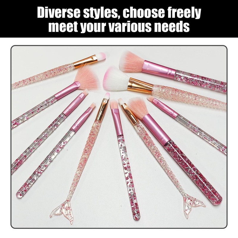 11 Pieces Makeup Brushes and 1 Piece Makeup Brush Cleaning