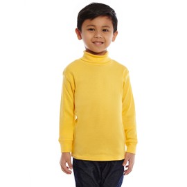 Leveret Boys Girls Kids Pullover Turtleneck 100% Cotton Turtleneck Yellow Size 2 Years