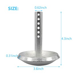 69212 Snow Plow Skid Shoe Blade Protector Skid Shoe Plow Skids and Adjustable Pin Placement Lock Plow Skid Feet 1 Pair