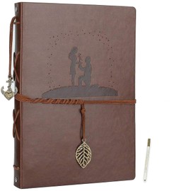 AIOR Fotoalbum Selbstklebend Einkleben, Groß Leder Scrapbook Fotoalben zum Selbstgestalten 60 Weiß Seiten, DIY Fotobuch für Hochzeit Geburtstag Jahrestag (Hochzeit)