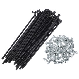 RATCHROLL 1 Set Universal Bicycle Spokes 13G 97mm Length Bike Wheel Spokes Nipple Black 45 Steel