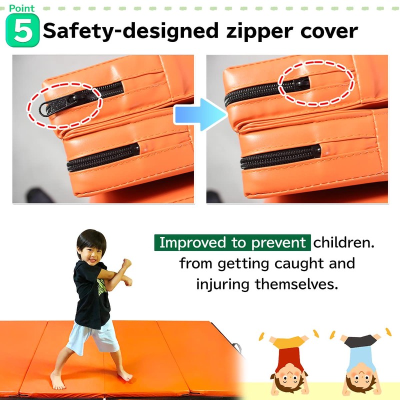 KaRaDaStyle Gymnastics Mat 4-Folding Stretch Mats 71"x31"x2" Exercise Muscle Training