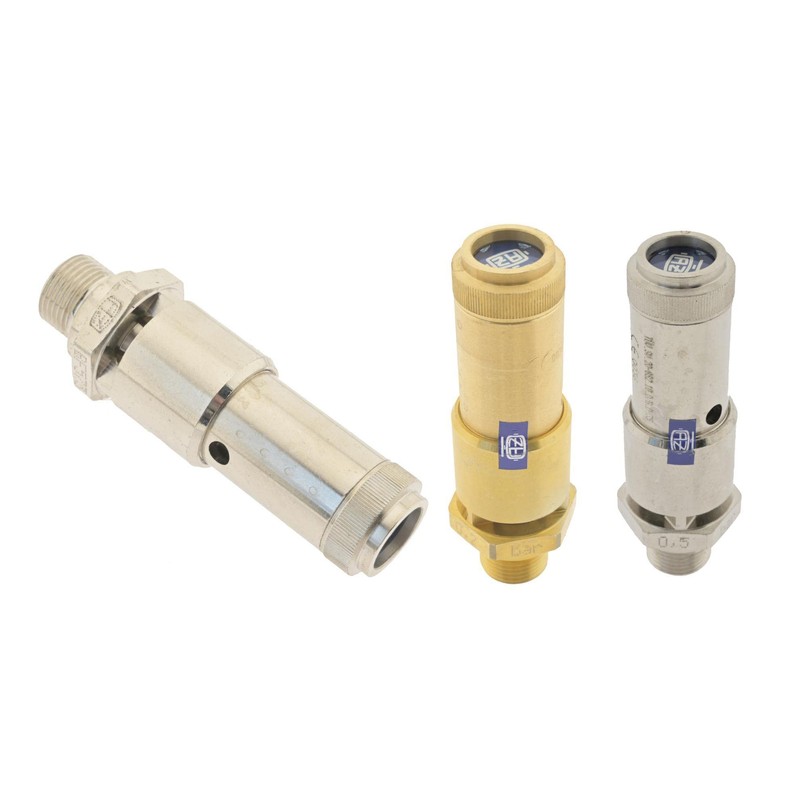 TÜV Safety Valve G 1/2 Inch (DN10), 16.00 Bar, Brass