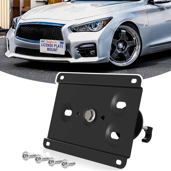 Front License Plate Holder No-Drill License Plate Bracket Mount Anti-Theft