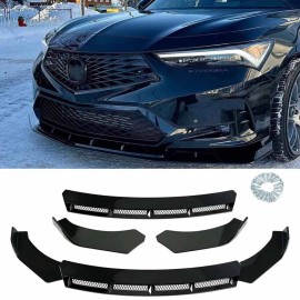 For ACURA INTEGRA A-SPEC Gloss Black Front Bumper Lip Spoiler Splitter Body Kit