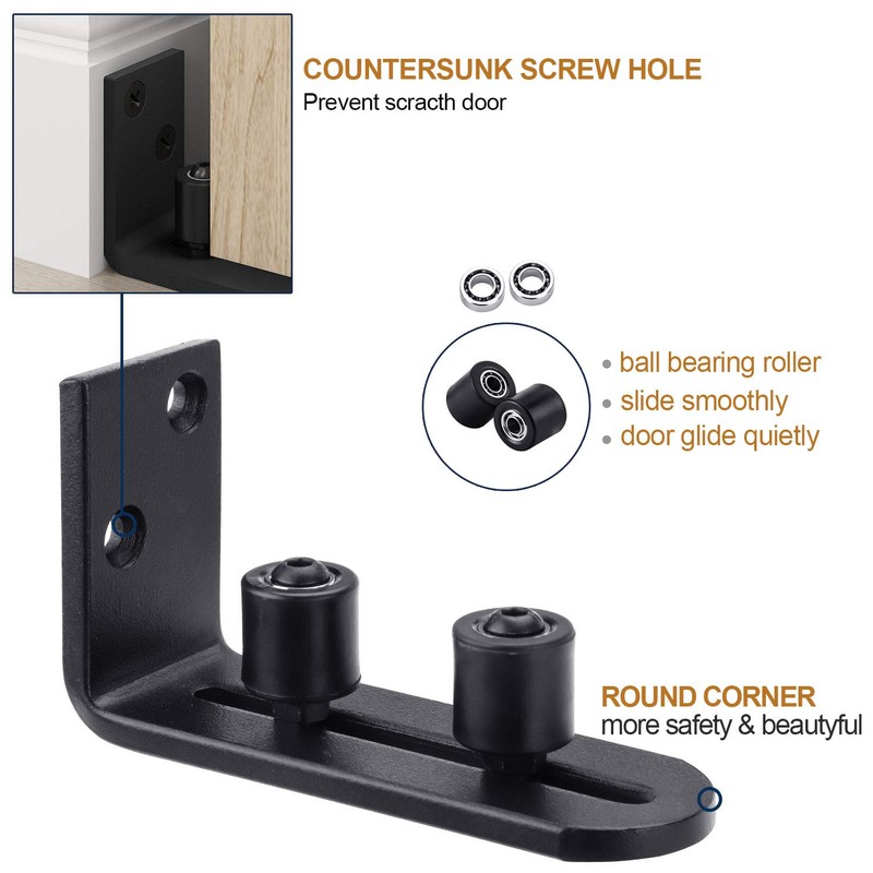 EaseLife Sliding Barn Door Bottom Floor Guide,Ball Bearings Adjustable Stay