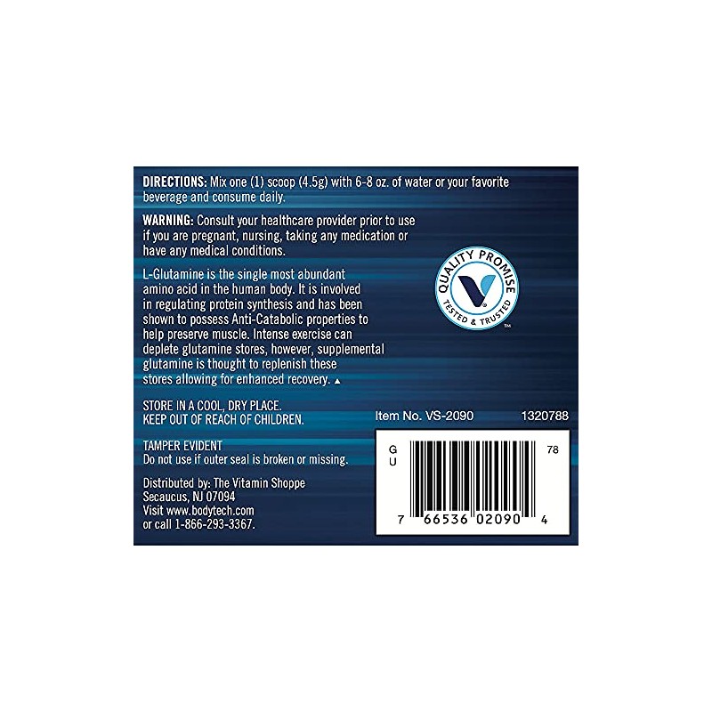 BodyTech Glutamine Unflavored (11 Oz Powder) by BodyTech