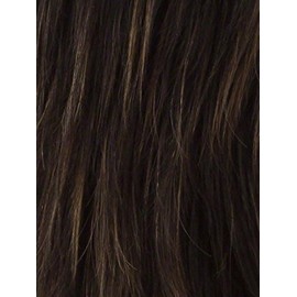 Reese Wig Avg Cap Color Chocolate Swirl - Noriko Wigs Women's Tousled Bob Synthetic Short Choppy Layers Side Fringe Open Weft