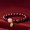 LMCIEZR Natural Cinnabar Bracelet Feng Shui Amulet Bracelet Prosperity Natural