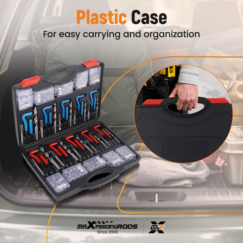 maXpeedingrods 320 PCS Helicoil Thread Repair Kit, Metric & SAE