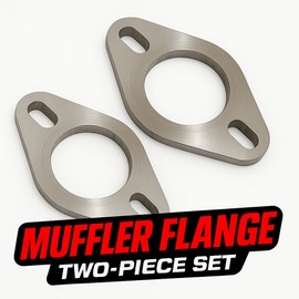 Moderno La Terre Press Flange Muffler Flange Universal Weld Exhaust Stainless Flange 51mm 60mm 76mm Gasket YM-302-MF (76mm×2)