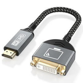 BRV Explorer Cavo adattatore da DVI a HDMI, da maschio a DVI femmina (24+5), bidirezionale HDMI DVI con 1080P ad alta velocità Full HD per laptop, PC, monitor, proiettore, HDTV, PS/4/5