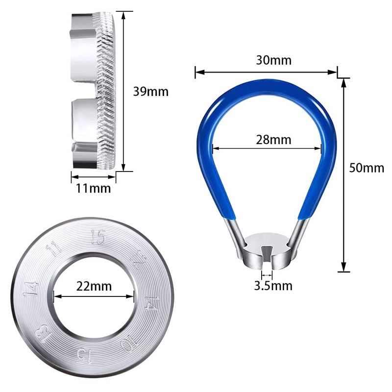 Kigauru 6pcs Bicycle Spoke Wrench Nickel Plated Process Tool Steel