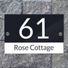 Badgemaster Modern Anthracite House Number Sign Plaque Stainless Steel Standoffs