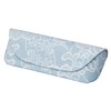 Pearl 092793 Eyeglass Case, Blue, Semi-Hard, Cotton, Floral Pattern