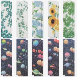 20pcs Anxiety Relief Sticker, 3.9x1inch Calm Strips for Anxiety Sensory Stickers Textured Sensory Stickers Relieve Stress Rough Strips for Adults Teens Students Class Office (Plant & Planet)