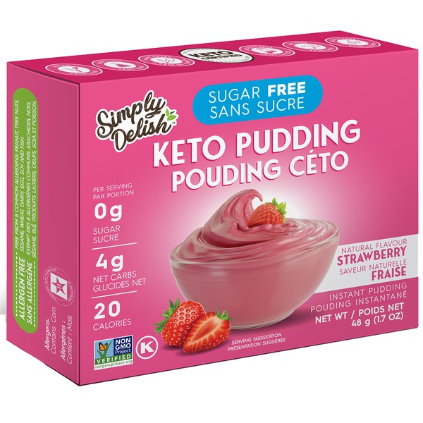 Simply Delish Keto Pudding Strawberry 48g