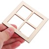 Abaodam 16pcs Dollhouse Windows 1 12 Scale Wooden Dollhouse Window