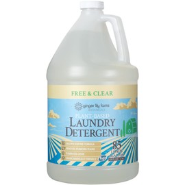 Ginger Lily Farms Botanicals Plant-Based Liquid Laundry Detergent, Free & Clear, Concentrated Formula, HE Compatible, 85 Loads, 1 Gallon (128 fl. oz.)