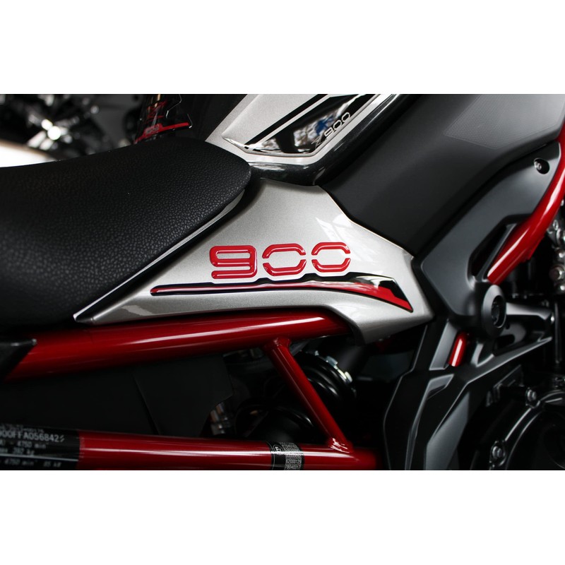 Tankpad Motorcycle Sticker Decal Compatible with Kawasaki Z900 Red Silver
