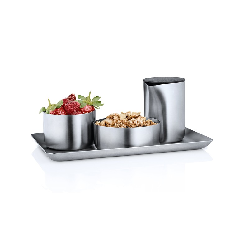 blomus -BASIC- Snackschale S aus mattiertem Edelstahl, Servierschale Dip-Schale, Deko-Schüssel