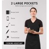 Syntus 2 Pack Adjustable Bib Apron Waterdrop Resistant with 2