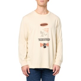 Timberland Men's Long Sleeve Made for Working Graphic Tee, Angora, X-Large