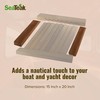 SeaTeak 60725 Teak Louvered Door and Frame, Oblong, Left Hand