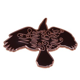 No Mourners No Funerals Enamel Pin Gothic Black Crow Badge Brooch