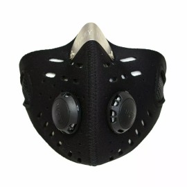 Unbranded Dust Masks with 5 Carbon Filters for Woodworking Outdoor Anti-Fog Breathable - Black Mask with 5 Filters