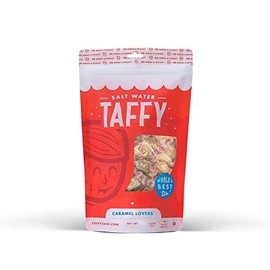 Taffy Shop Caramel Lovers Mix Salt Water Taffy - Small Batch Salt Water Taffies Made in the USA - Super Soft, Sweet, Taffy Candy - Guaranteed Fresh - Gluten-Free, Soy-Free, Peanut-Free - 7 Ounces Bag