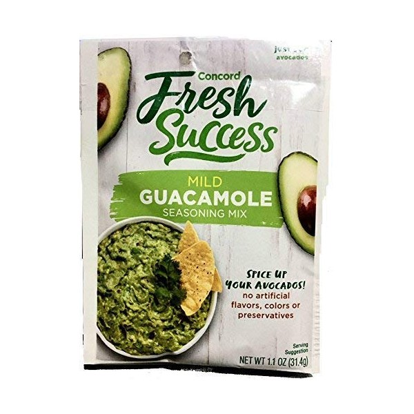 Concord Farms Mild Guacamole Seasoning Mix 1.1oz packages (VALUE Case of 3 Packages)